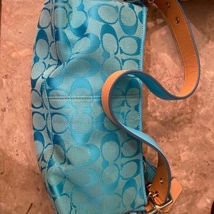 Blue coach bag